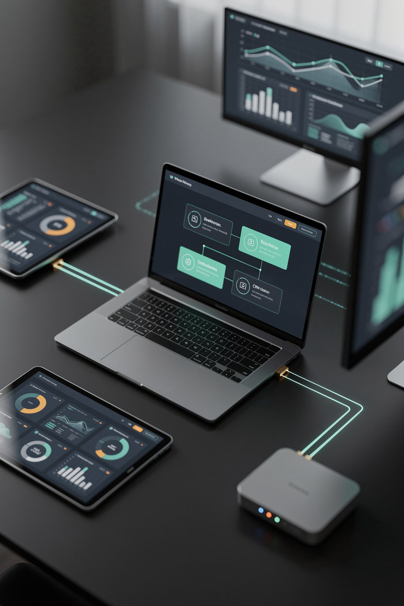 WallStreetGen integration architecture showing real-time data flow between brokers, custodians, CRM and reporting platforms
